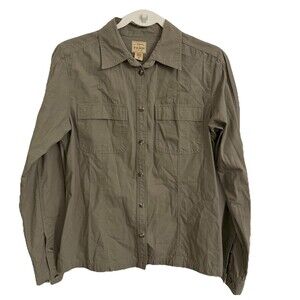 CC Filson Shirt Jacket Womens Medium Olive Gree Button Up Utility Workwear